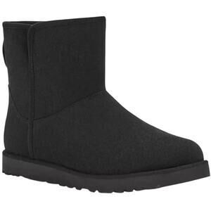 UGG Cory II Suede Shearling Lined Ankle Bootie Black Suede Womens Size 7 NWOT